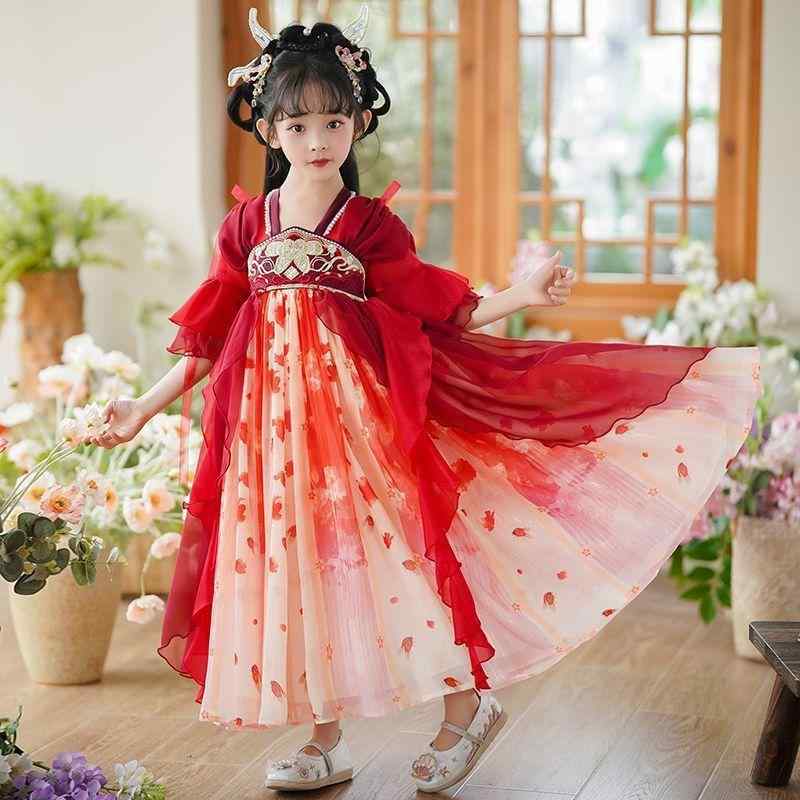 ・カテゴリ: 子供用旗袍・唐装・民族衣装・スタイル: 中国風・柄: 花柄・インナータイプ: コットンインナー・生地加工: 柔軟処理・セット内容: セットアップ・着用対象: 女の子・素材: アセテート繊維 ・生地種類: コットン混紡・厚さ: 普通・カラー展開: レッド、ピンク、パープル、アプリコット、グリーン、オレンジ、粉青、ブルーピンク、オレンジ・サイズ展開: 身長 100cm、110cm、120cm、130cm、140cm、150cm、160cm・対象年齢: 3歳〜8歳（身長 100cm〜140cm）