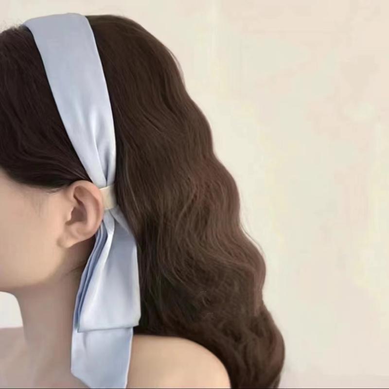 ・カテゴリ: ヘアアクセサリー・カラー展開: グリーン、ブルー、オフホワイト、イエロー、ブラック・デザイン要素: リボン結び・スタイル: シンプル、通勤・オフィス・対象性別: 女性用