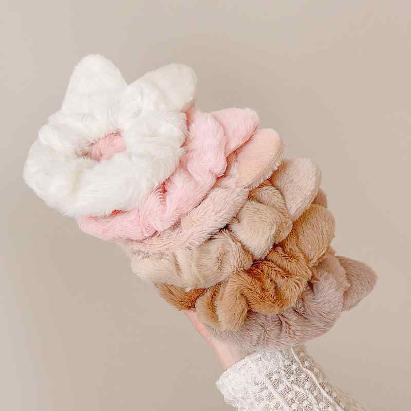 ・カテゴリ: ヘアゴム・素材: ぬいぐるみ・加工技術: ハンドメイド・カラー展開: グレーブラウン、ライトブラウン、ピンク、オフホワイト・流行要素: 猫・スタイル: 日韓風、清新フェミニン