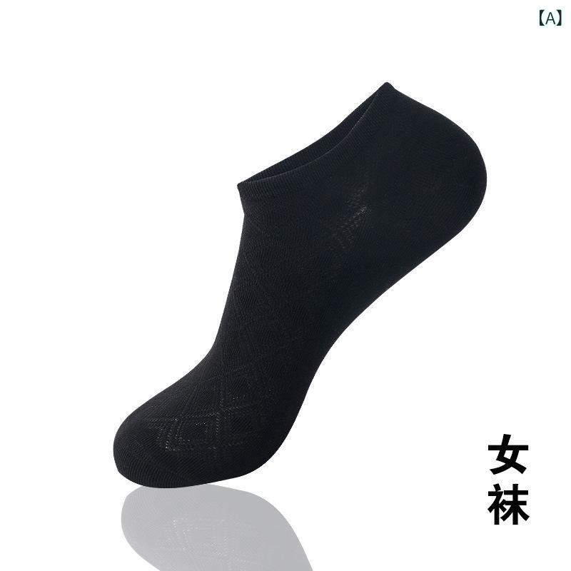 ふんわり暮らし鞄店の靴下 メンズ レディース 竹繊維 ビジネスソックス ショートソックス 薄手 通気性抜群 蒸れにくい メッシュ 涼しい 消臭 防臭 仕事用 5足組 まとめ買い｜アングル2