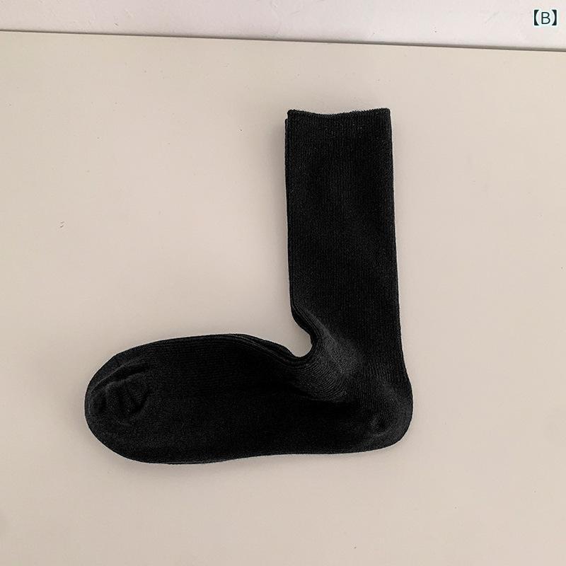 ふんわり暮らし鞄店の靴下 レディース ルーズソックス 白 リブソックス 中筒 クルーソックス シンプル コットン 無地 2足組｜アングル3