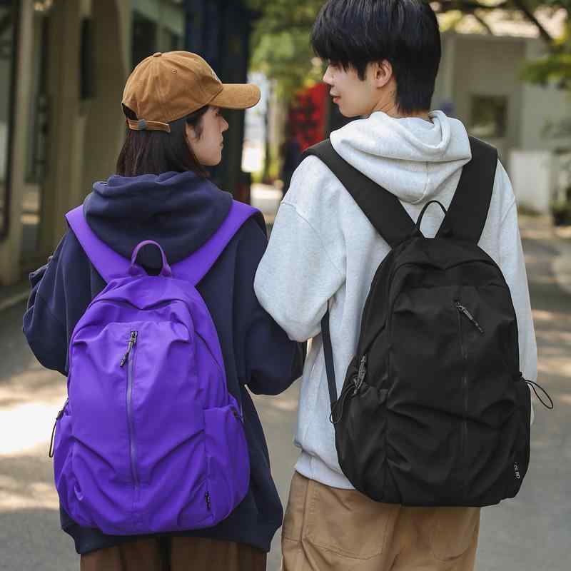 リュックサック ユニセックス 軽量 撥水 A4 大容量 通学 通勤 旅行 16インチPC対応 バックパック デイパック 鞄 シンプル カジュアル 1泊 ナイロン 無地 スポーツ アウトドア