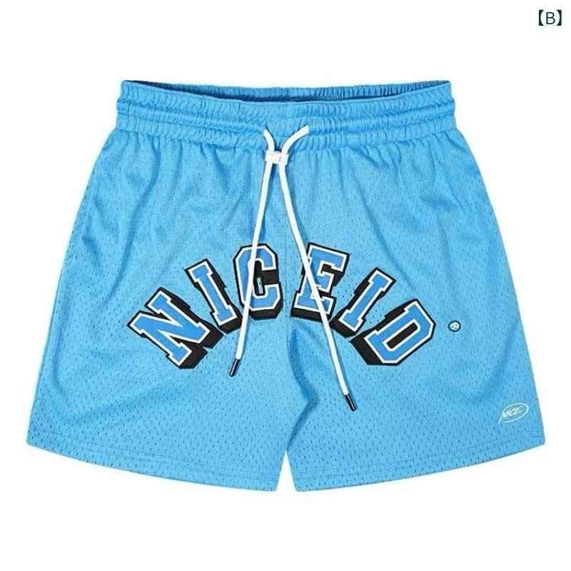 ふんわり暮らし鞄店のショートパンツ メンズ 吸汗速乾 メッシュ 涼しい カジュアル スポーツ ボトムス ハーフパンツ 沙灘パンツ 大サイズ プリント ウエストゴム｜アングル3
