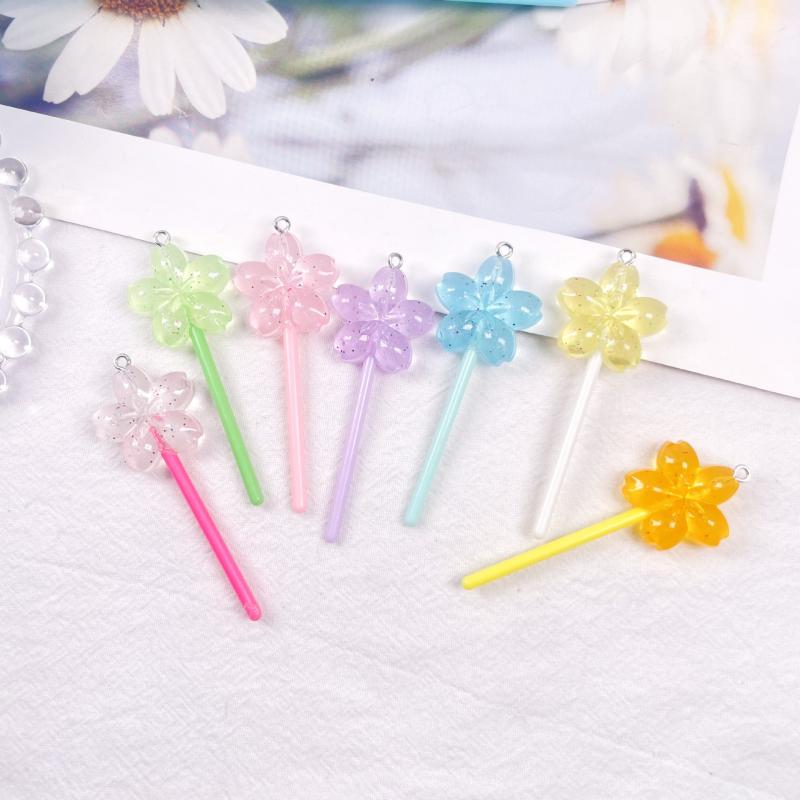 キーホルダー レディース かわいい 桜 キャンディ モチーフ 樹脂 パーツ DIY 手芸 ...