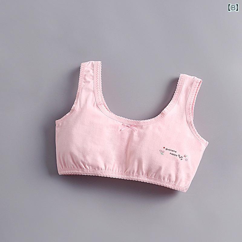 ふんわり暮らし鞄店のブラウス ジュニア 女の子 スポーツブラ コットン インナーキャミソール キャミソール タンクトップ キッズ ノースリーブ 柔らかい 快適 吸汗速乾 かわいい 花柄 子供 下着 女児 小学生 中学生｜アングル3