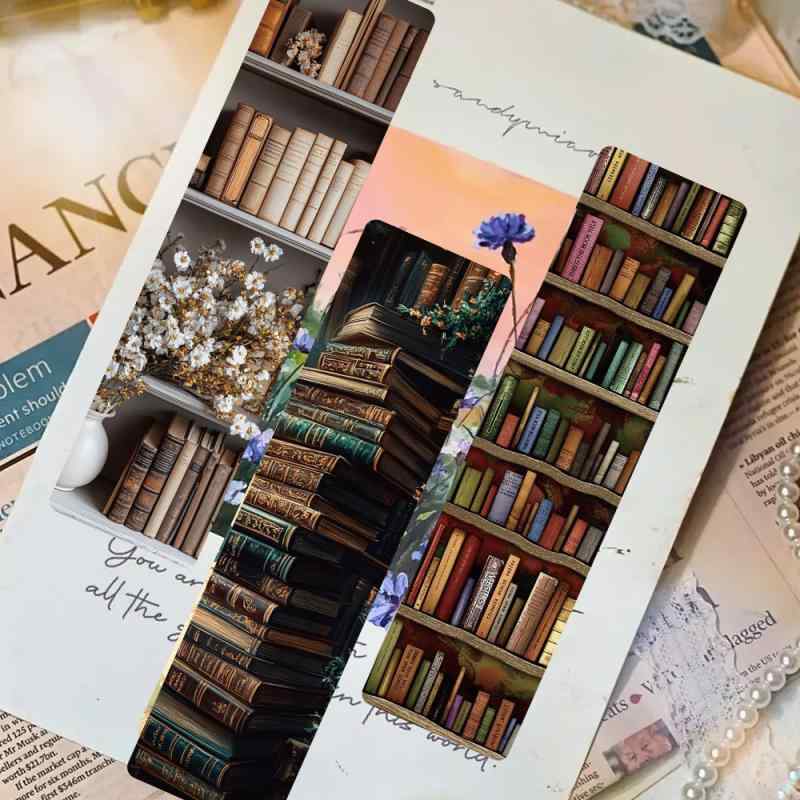 ・カテゴリ: 付箋・しおり・主な素材: 紙・カラー展開: 24枚-読書本棚・スタイル: 高級感・製品サイズ: 3.9*15cm・重量: 約37g