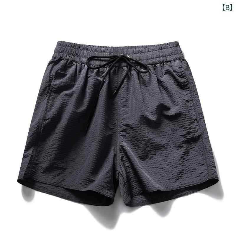 ふんわり暮らし鞄店のパンツ メンズ 春夏 スポーツ ハーフパンツ 接触冷感 軽量 吸汗速乾 ランニング フィットネス トレーニング 運動用 カジュアル ウエストゴム 通気性 部屋着 ルームウェア アウトドア ビーチパンツ｜アングル3