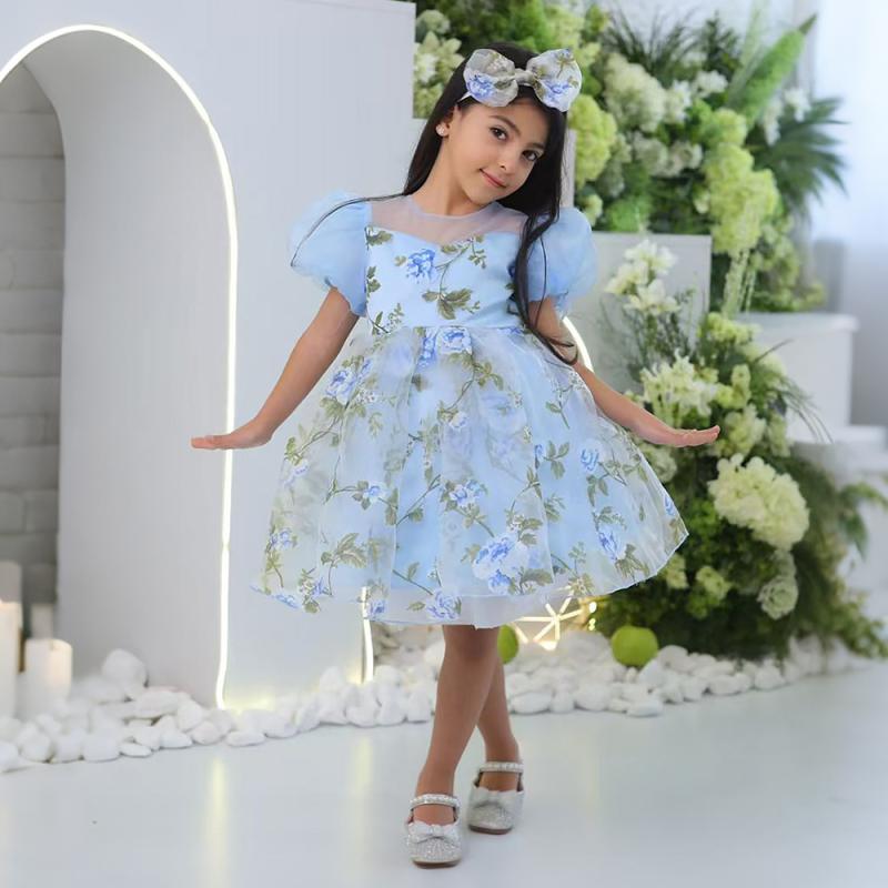 ドレス キッズ 女の子 プリンセス チュール ピアノ 発表会 結婚式 子供 フォーマル ノースリーブ リボン レース 記念撮影 パステルカラー
