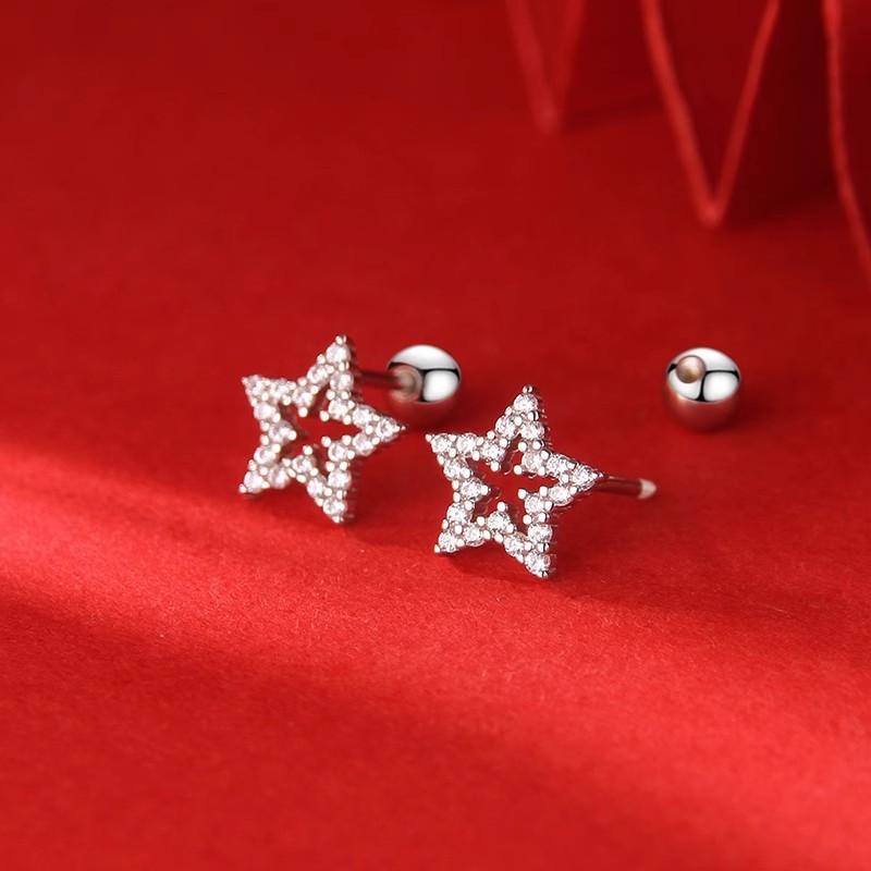 ピアス レディース ジルコニア 星 星型 キラキラ 痛くない キャッチレス 金属アレ...