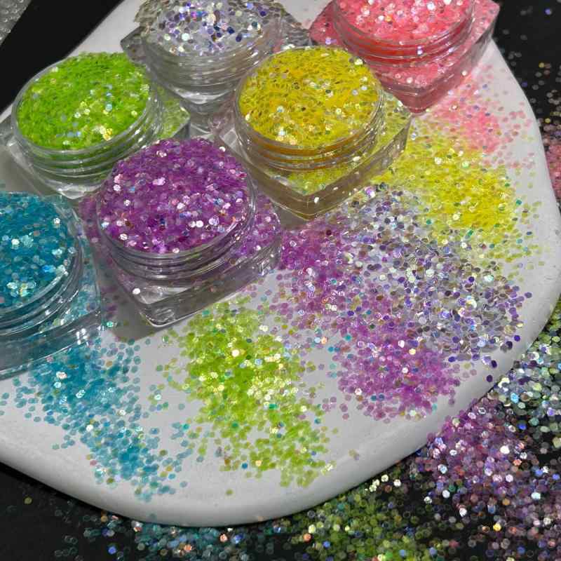 ネイルパーツ ラメ グリッター スパンコール 混合 細かい キラキラ 半透明 デコパ...