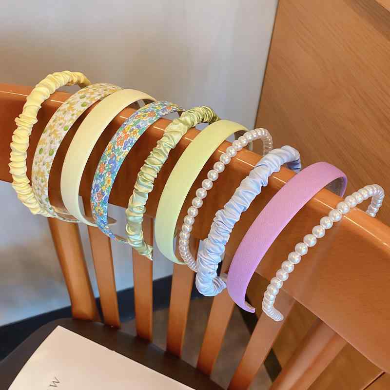 ・素材: 布・加工技術: ハンドメイド・カラー展開: ホワイト、ブルー、ローズ、パープル、イエロー、マルチカラー、ピンク、グリーン、ライトブルー、豆グリーン、レイクブルー、ライトイエロー、ミルクホワイト、テンダーピンク、グレープパープル・デザイン要素: プリーツ、形状・パターン・スタイル: 韓国風・スタイル分類: 爽やか、フェミニン・カテゴリ: ヘアアクセサリー・対象: レディース
