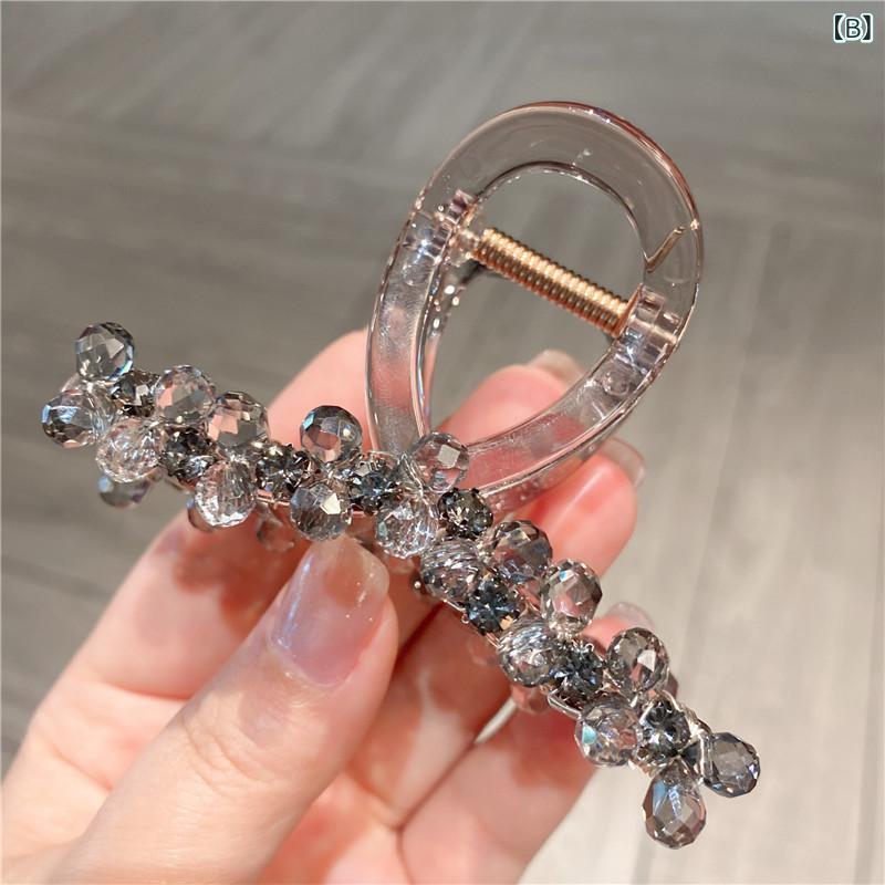 ヘアクリップ レディース ヘアアクセサリー 髪留め 髪飾り バンスクリップ シャー...