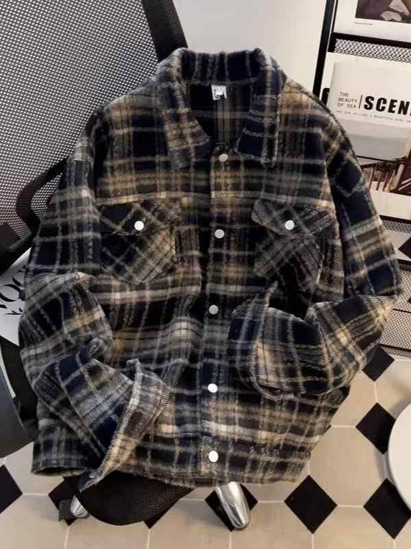 楽天市場】ウール混チェックシャツジャケットの通販