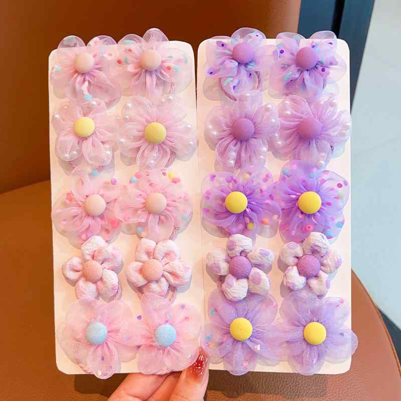 ヘアゴム キッズ 女の子 子供用 ヘアアクセサリー 髪留め 髪ゴム 高弾力 痛くない カラフル 花モチーフ 10点セット かわいい 飾り おしゃれ 春夏