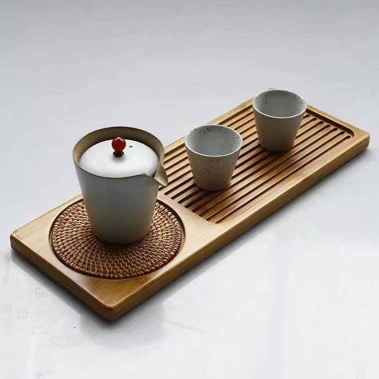・カテゴリ: 干泡茶盤・主な素材: 竹・制作方法: 半り・機械併用・重量: 約0.45kg・カラー展開: 小（藤マットなし）、大（藤マットなし）・スタイル: 現代ミニマリズム