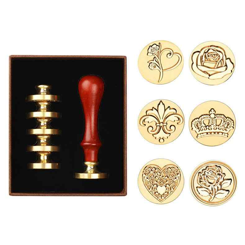 ・カテゴリ: シーリングスタンプ・カラー展開: 組合せ1、組合せ2、組合せ3、組合せ4、組合せ5、組合せ6、カスタム組合せ・セット内容: スタンプ1本、スタンプヘッド5個