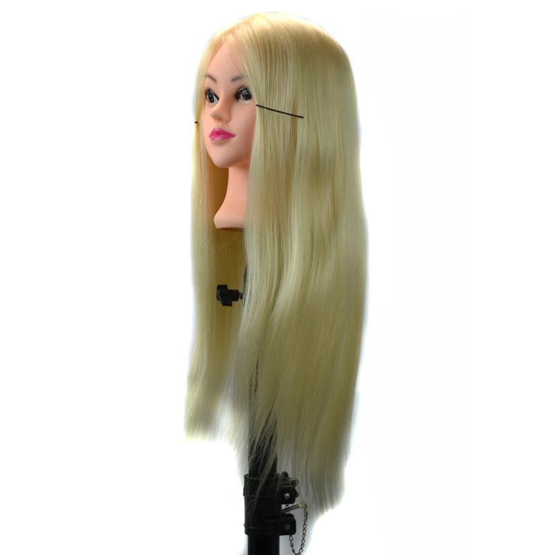 マネキンヘッド レディース 練習用 ウィッグ カット コテ アイロン 縮毛矯正 ヘアアレンジ 編み込み 髪結い ヘアメイク メイク練習 美容師 理容師 研修 サロン専売 プロ仕様 深棕色 金棕色