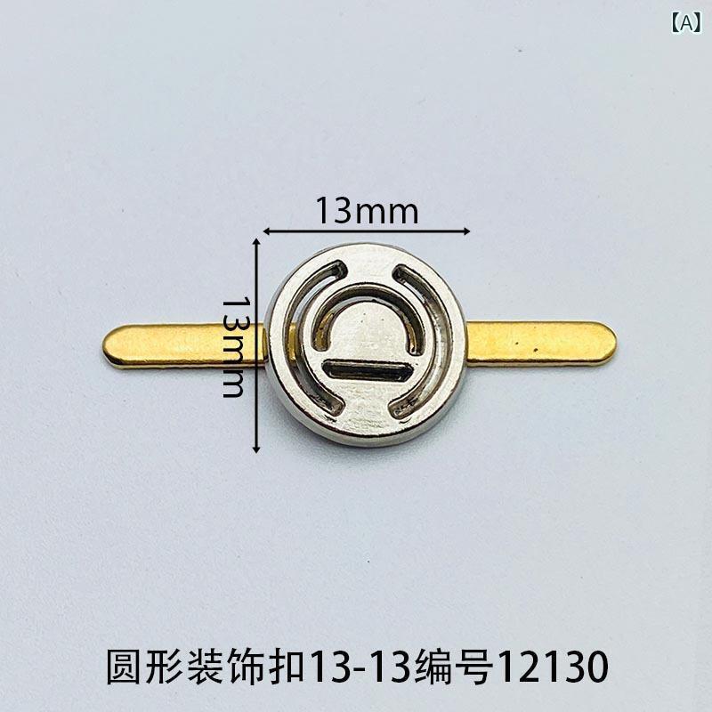 ふんわり暮らし鞄店の靴飾り シューズアクセサリー メタルパーツ ラウンド ボタン 金具 靴 バックル カスタムパーツ 13mm 手芸 資材 ゴールド ガンメタル バックルパーツ｜アングル2