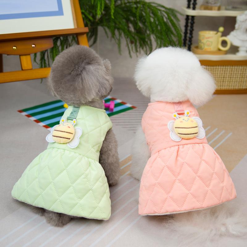 ・カテゴリ: ペット服・スタイル: プリンセス風・素材: フリース・カラー展開: ピンク、ライトグリーン・サイズ展開: S、M、L、XL、XXL
