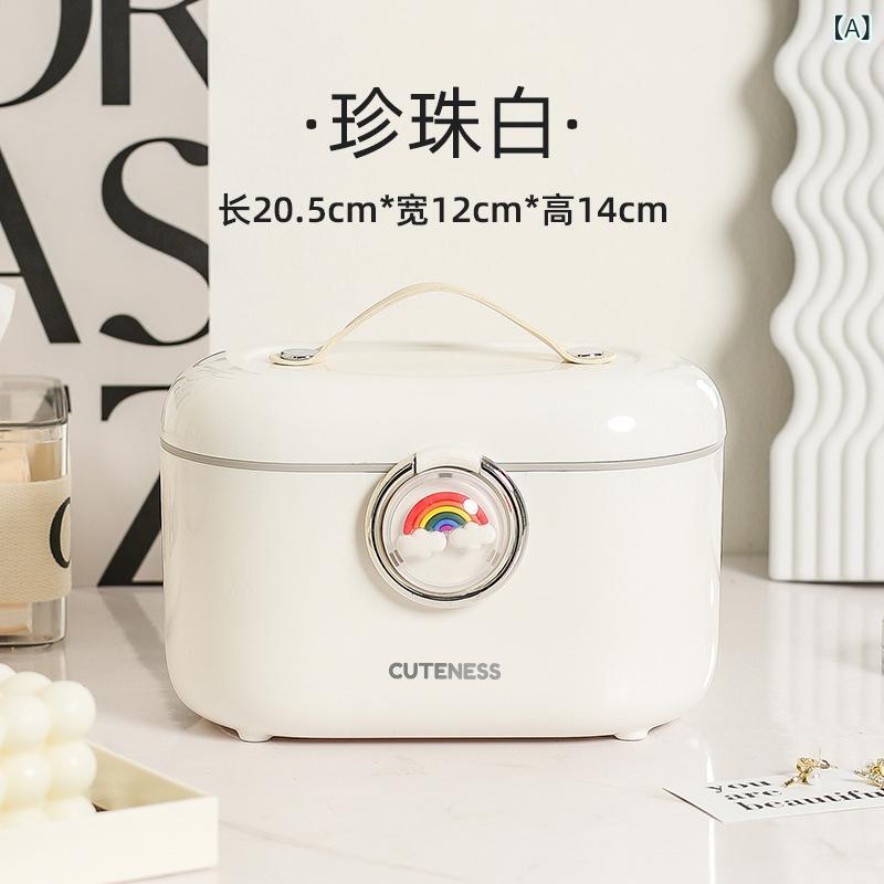 収納ボックス レディース おしゃれ 卓上 ダブルレイヤー 小物入れ ジュエリー メイク 裁縫箱 コスメケース 多機能 持ち運び 整理 soarsole-10484259 ふんわり暮らし鞄店 サンプル画像2