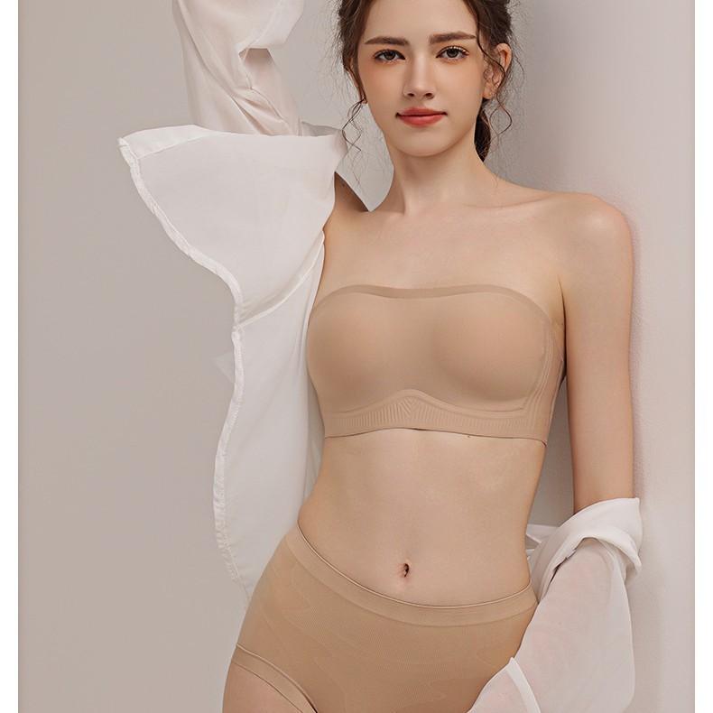 ブラジャー レディース 補正下着 ストラップレス チューブトップ ノンワイヤー 防滑 脇高 美背中 蒸れにくい 薄型カップ インナー