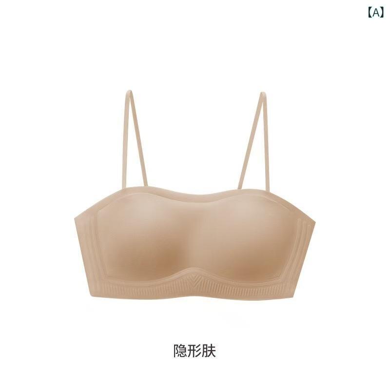 ふんわり暮らし鞄店のブラジャー レディース 補正下着 ストラップレス チューブトップ ノンワイヤー 防滑 脇高 美背中 蒸れにくい 薄型カップ インナー｜アングル2