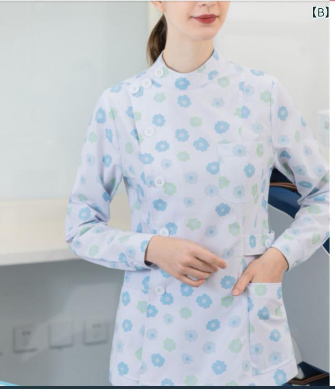 ふんわり暮らし鞄店のスクラブ 男女兼用 ナース服 ドクターコート 作業服 吸汗速乾 接触冷感 静電気防止 歯科 病院 クリニック 美容院 ユニフォーム｜アングル3