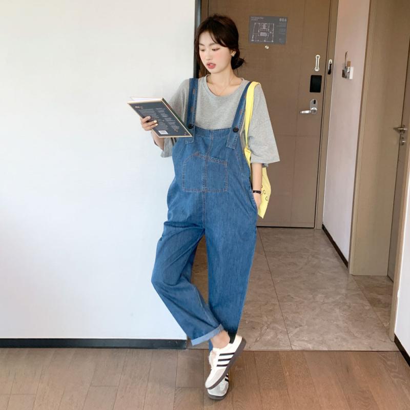 サロペット デニムパンツ レディース 妊婦 ジーパン マタニティ オーバーオール ジ...