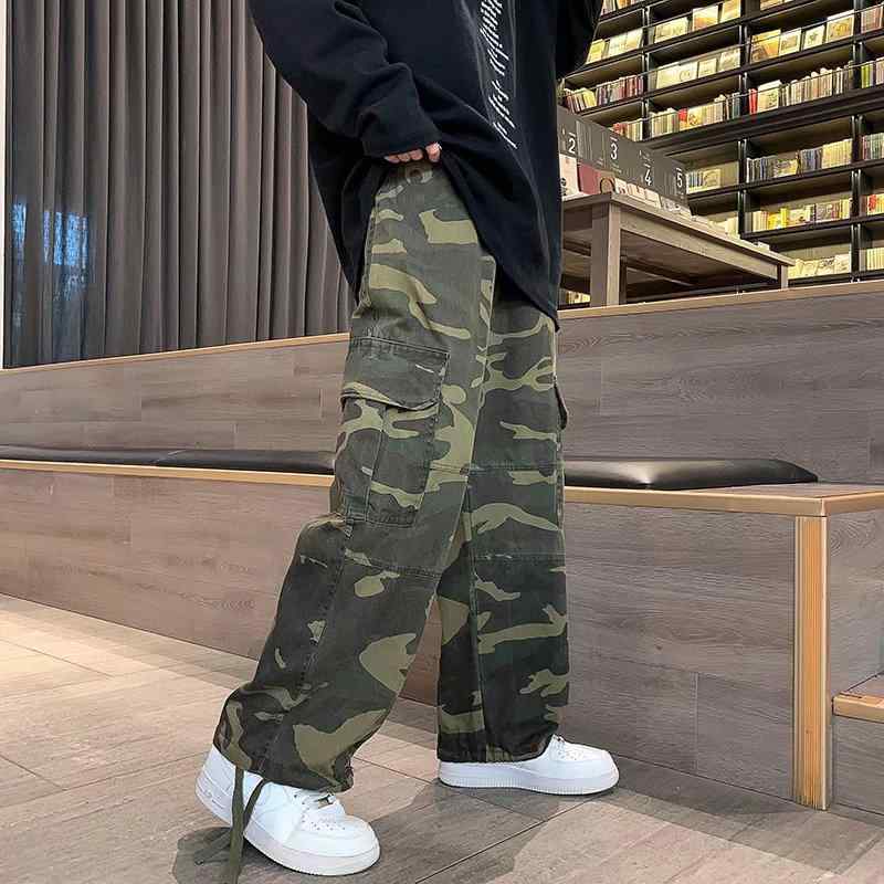 パンツ メンズ 迷彩 ゆったり ワークパンツ カーゴパンツ カジュアル ボトムス 春秋 おしゃれ イージーパンツ ストリート
