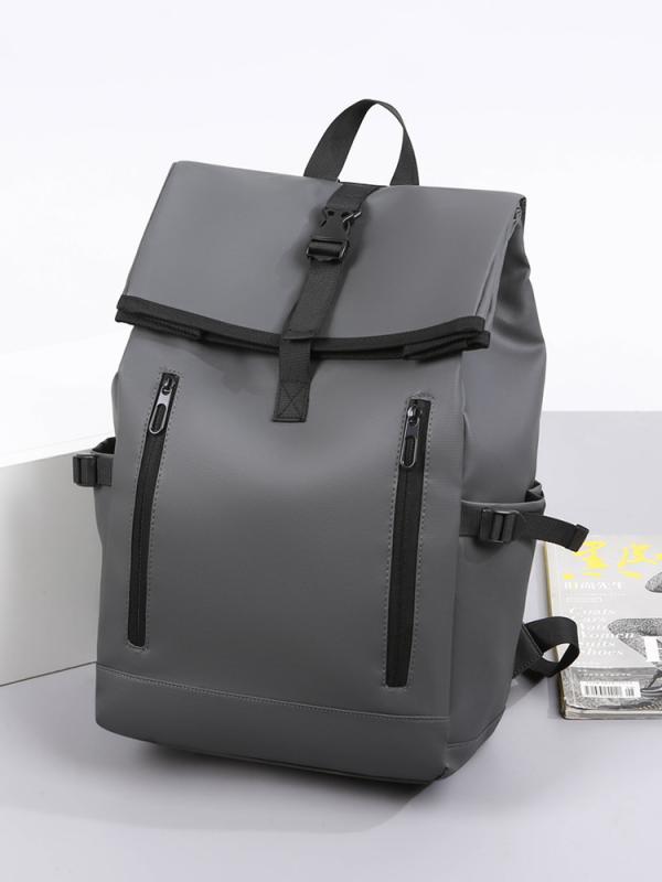 ・カラー展開: グレー、ブラック・性別: メンズ・スタイル: アーバンミニマル・容量: 20-35L・対応PCサイズ: 14インチ（35.56cm相当）・柄: 無地・裏地素材: ポリエステル・デザイン特徴: ステッチ加工・ショルダーシステム: カーブショルダーストラップ