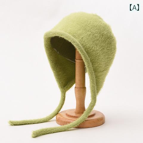 ・カテゴリ: ニット帽・帽子のトップ形状: 丸頂・つばの形状: つばなし・カラー展開: グリーン、ダークグレー、ピンク、ブラック、レッド、ダークブルー、ベージュ、ライトブルー、ブラウン、ホワイト・サイズ展開: フリーサイズ（56-59cm）・機能: 保温・スタイル: インスタ風、ネット有名人風、スウィートクール風・素材: 毛糸