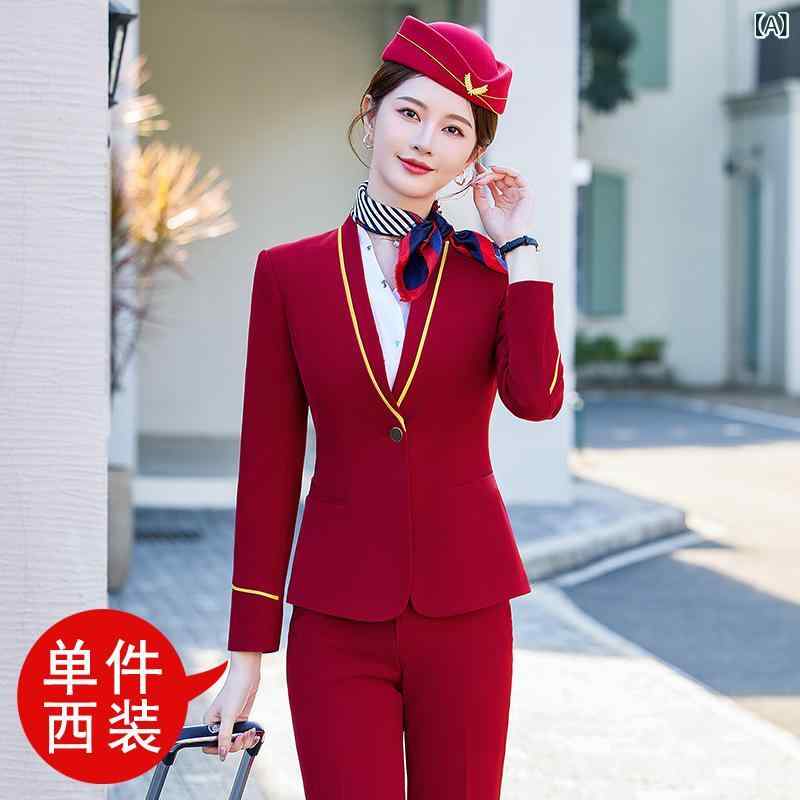 事務服 レディース スーツ ベスト セットアップ 春夏 ワインレッド ダークネイビー オフィス ビジネス 制服 ホテル 受付 美容師 接客 フロント フォーマル 通勤 仕事用 きれいめ 上品 ポリエステル素材 soarsole-10511560 ふんわり暮らし鞄店 サンプル画像2