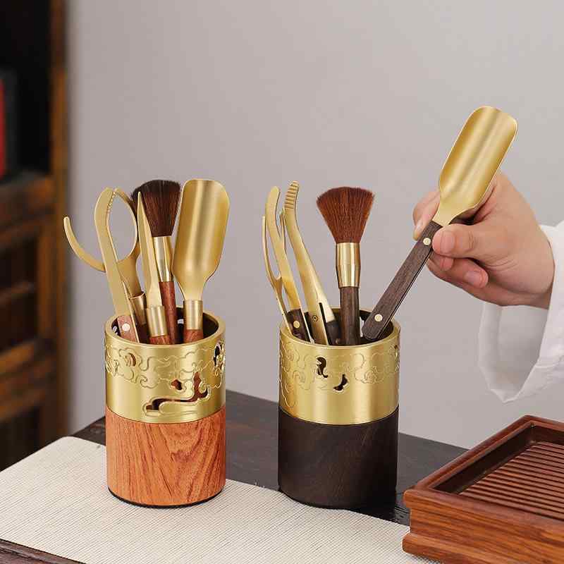 ・カテゴリ: 茶道六君子・主な素材: 木、真鍮・重量: 650g・スタイル: 新中式・カラー展開: 黒檀、花梨