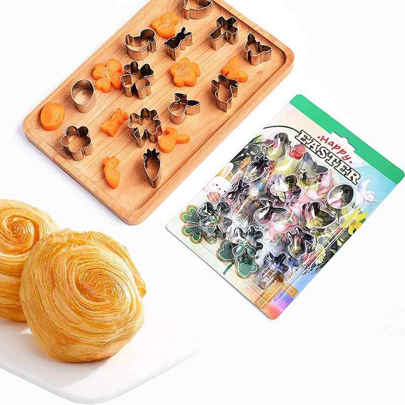 クッキー型 复活节 ステンレス 抜き型 うさぎ 卵 ビスケット ケーキ 製菓 手作り デコレーション 焼き型 DIY セット