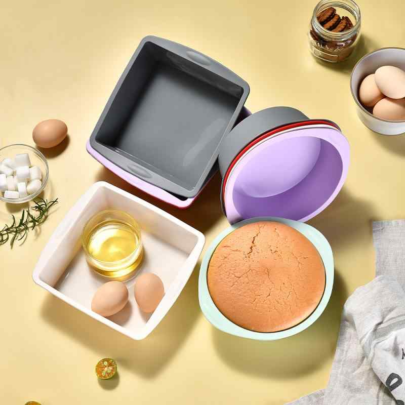 ・カテゴリ: ケーキ型、製菓道具・形状: 不整形・素材: シリコーン・仕様: 正方形（ホワイト、グリーン、グレー、パープル、レッド）、小円形（ホワイト、グリーン、グレー、パープル、レッド）、大円形（ホワイト、グリーン、グレー、パープル、レッド）・スタイル: 現代的、シンプル・カラー: レッド