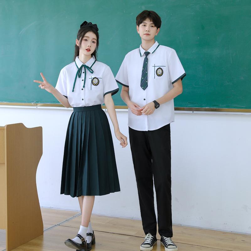制服 男女兼用 ジュニア 半袖 シャツ スカート パンツ 春夏 イギリス風 スクール 制服 卒業式 スーツ 発表会 合唱 演出服 学生服