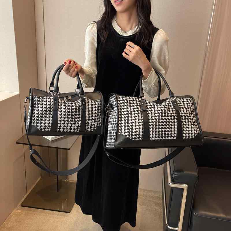 楽天市場】千鳥格子 ボストンバッグの通販