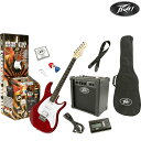 Peavey 入門用 エレキギターセット ギターアンプ付 Raptor Stage Pack 初心者用 入門用 エレキギターセット RED 赤 ピーヴィー