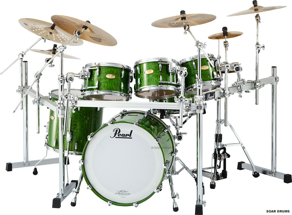 Pearl パール ドラムセット 5点セット Masterworks マスターワークス Green Tamo タモ