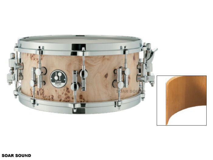 SONOR ソナー スネアドラム コットンウッド・メイプル 14x6インチ アート・デザイン AS12-1406CM 小太鼓 コンサートスネアドラム