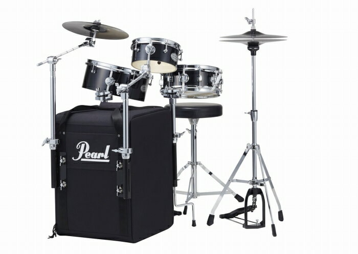 Pearl パール Rhythm Traveler Black Box ポータブル ドラムセット RT-703/C リズムトラベラー ブラックボックス ドラム # 31 Jet Black