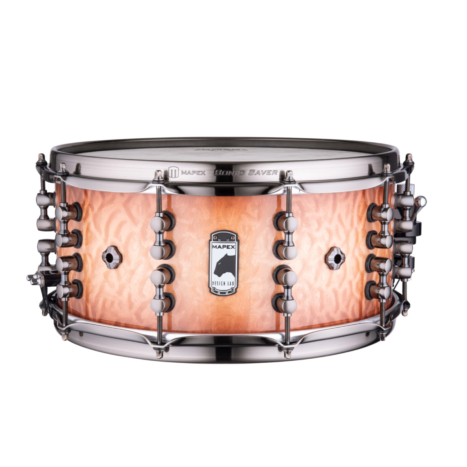 MAPEX SNARE DRUM 14 × 6.5” BPDLMH4650LPW BP DESIGN LAB RUSS MILLER / THE VERSATUS PEACH BURL BURST メイペックス スネアドラム