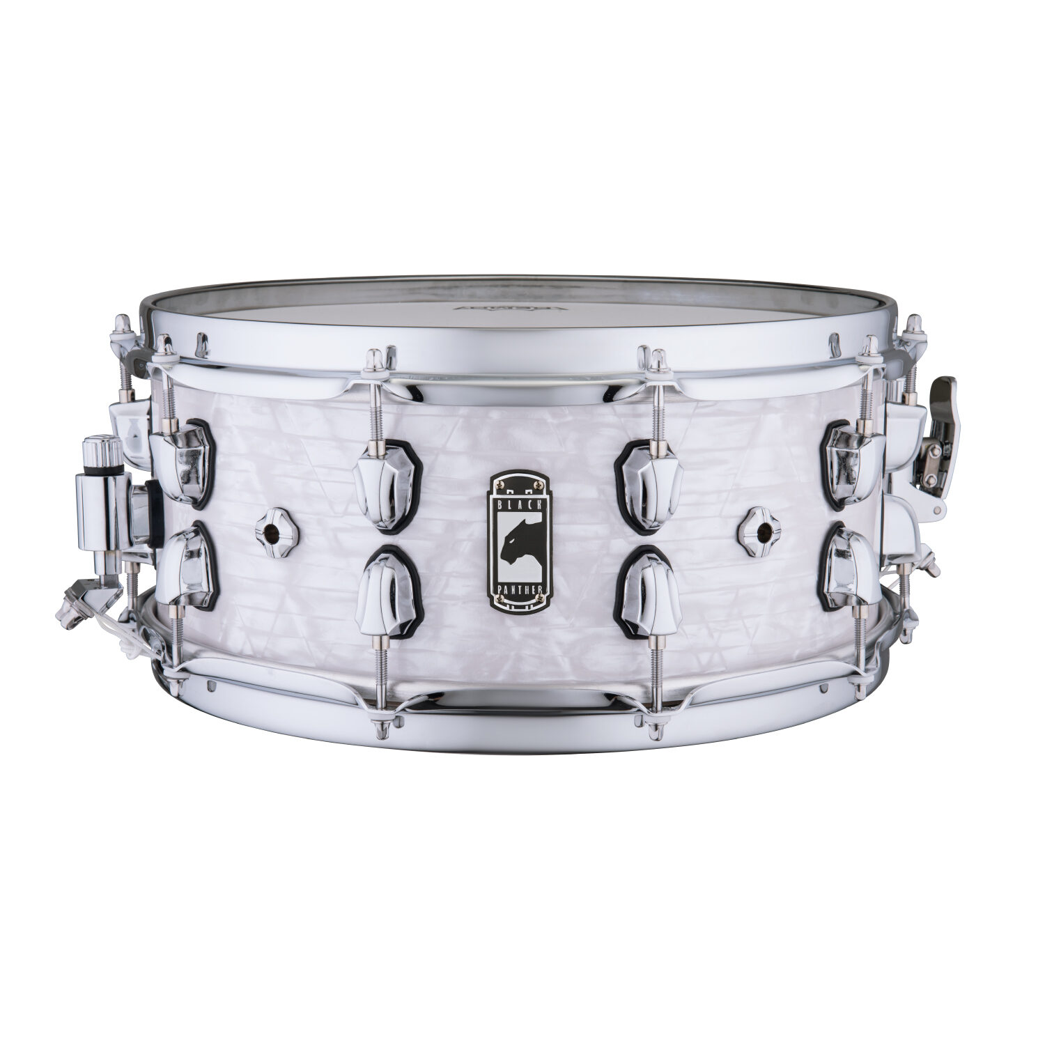MAPEX SNARE DRUM BLACK PANTHER Heritage 14 x 6 WHITE PSICOBLOC PEARL B...