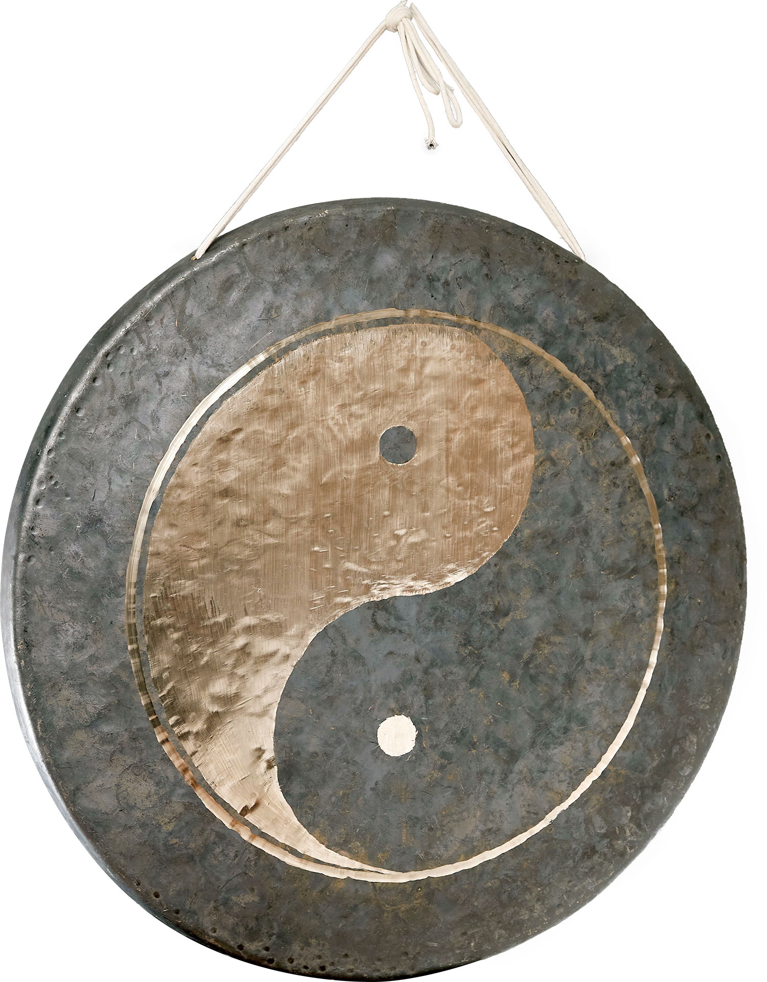 陰陽ゴング (イン＆ヤン) 銅鑼の本場である中国・武漢製の、打面に太陰太極図が施された銅鑼です。 煌びやかで迫力のあるサウンドが特徴的です。 直径：20インチ 重量：3500g 原産国：中国