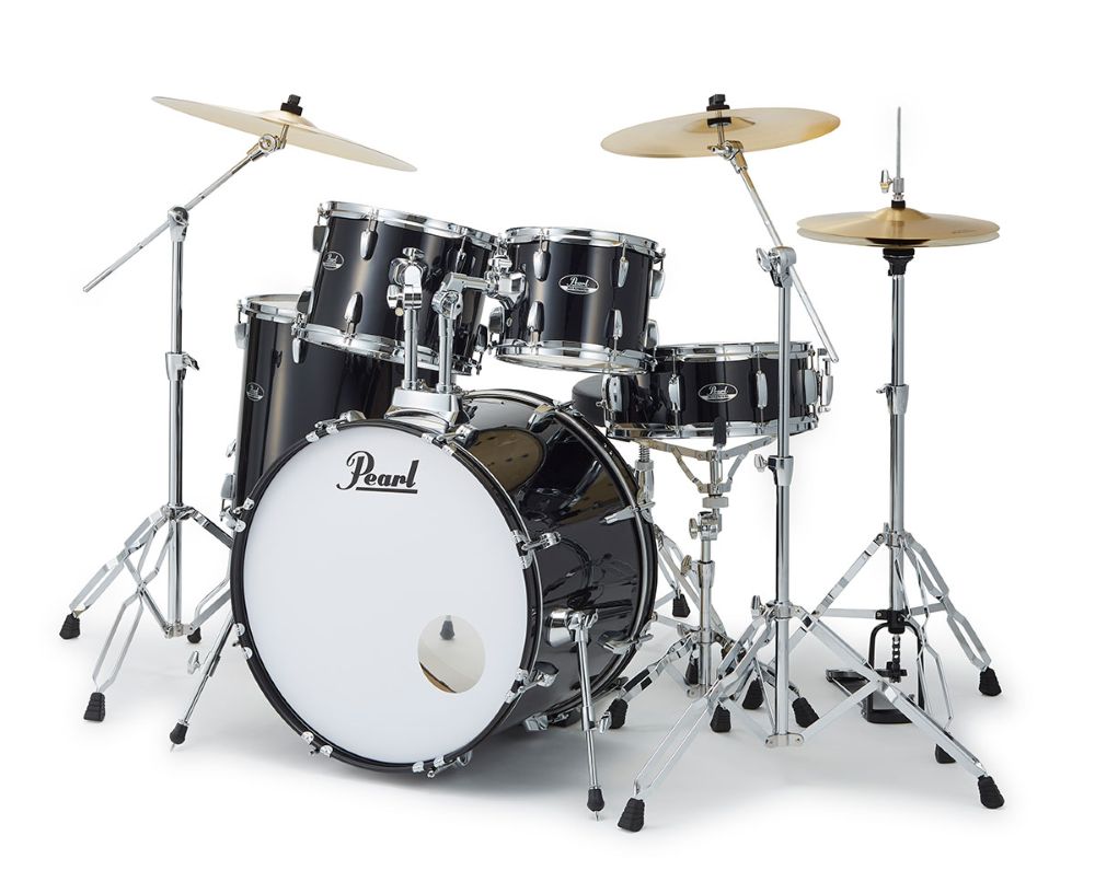 Pearl パール ドラムセット 1クラッシュシンバル Roadshow Series ロードショーシリーズ Jet Black ジェットブラック RS525S...