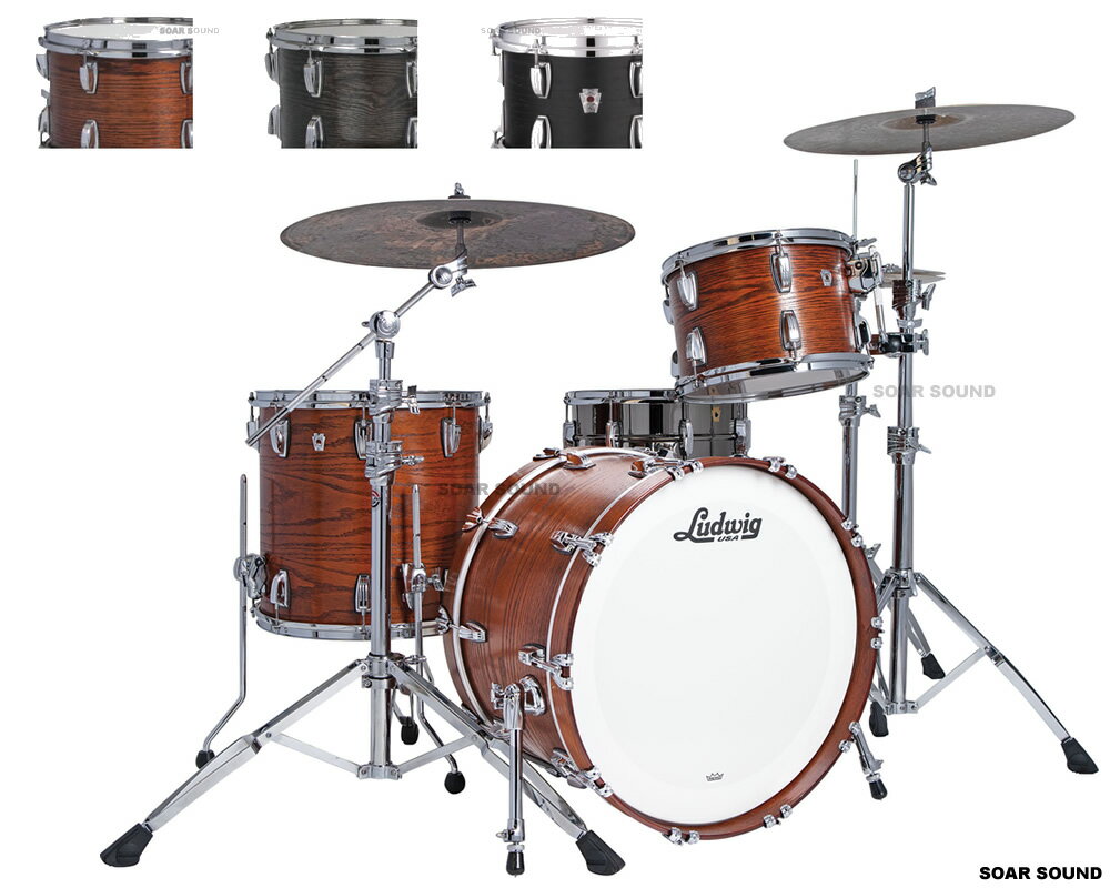 Ludwig ラディック ドラムセット CLASSIC OAK クラシックオーク MOD L7482AX ラッカー塗装仕上げ 4点セット