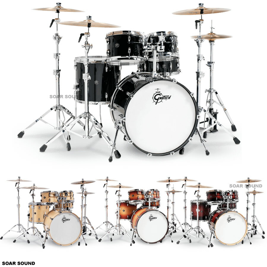 Gretsch Drums グレッチ ドラム レナウン シリーズ ラッカー フィニッシュ RN2-E825 ドラムセット シェルキット 5点…