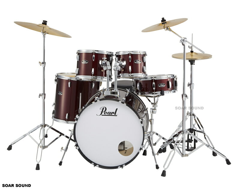 Pearl パール ドラムセット ROADSHOW ロードショー レッドワインカラー No.91 RED WINE 初心者 にもおすすめ 入門用 …