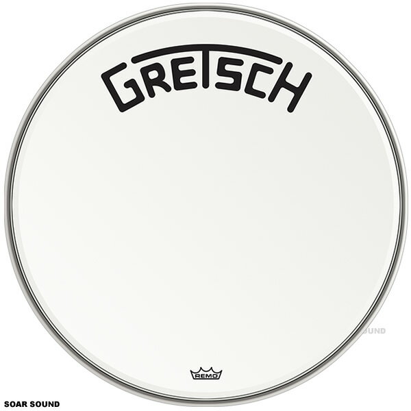 GRETSCH DRUMS グレッチ ドラム 18インチ コーテッド ブロードキャスター ロゴ バスドラム用 ヘッド GRDHCW18B ドラムヘッド