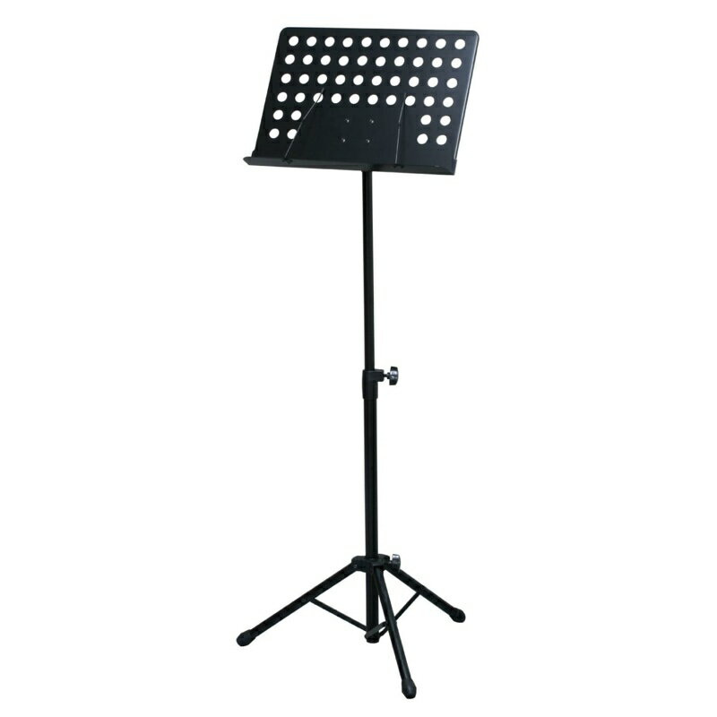 座奏、立奏共に便利にご利用頂ける高さのオーケストラ譜面台です。譜面部の角度調整は直感的に操作可能なネジ式を採用。 譜面部は取り外し可能で、運搬などの際は分解して持ち運ぶことも可能。太めの径のパイプとガッチリとした脚部で高い安定性を実現。 譜面押さえはバネ式を採用し、確実にページを固定できます。 高さ || 665?1210mm 譜面部サイズ || 475mm X 330mm 脚部長さ || 340mm 上部パイプ径 || φ22.5mm 下部パイプ径 || φ29mm 脚部パイプ径 || φ22mm 重量 || 2.96kg 生産国 || 中国 パッケージサイズ || 105 x 365 x 665 mm パッケージ重量 || 3.4kg ※こちらの製品はお取り寄せとなります。 メーカーに在庫があれば2-3営業日ほどで入荷致しますが、もし在庫切れの場合は別途納期をご案内致します。 ご注文前の在庫確認、納期確認はお気軽にお問い合わせ下さい。